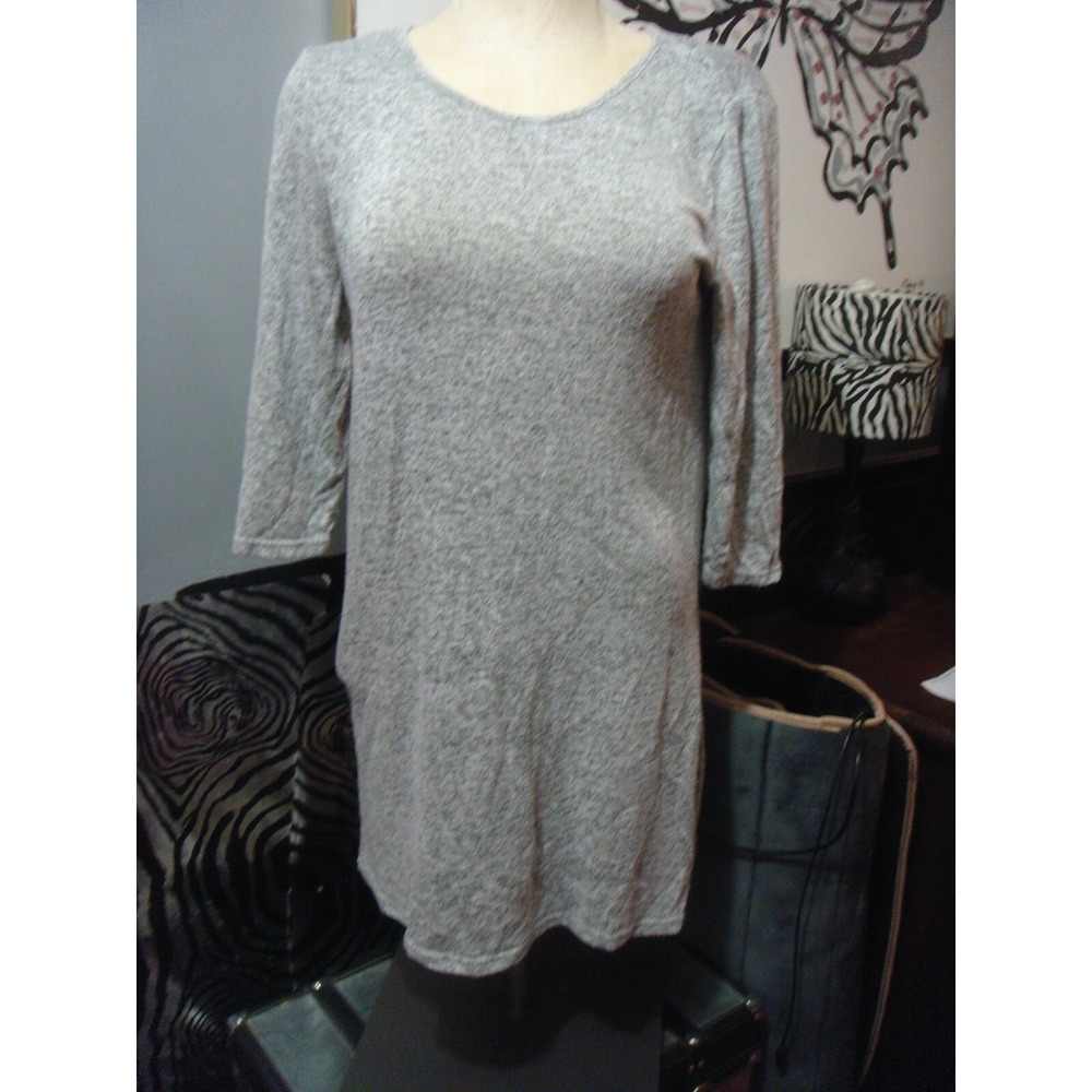 Charlotte Russe‎ juniors L gray sweater dress 3/4 sleeve